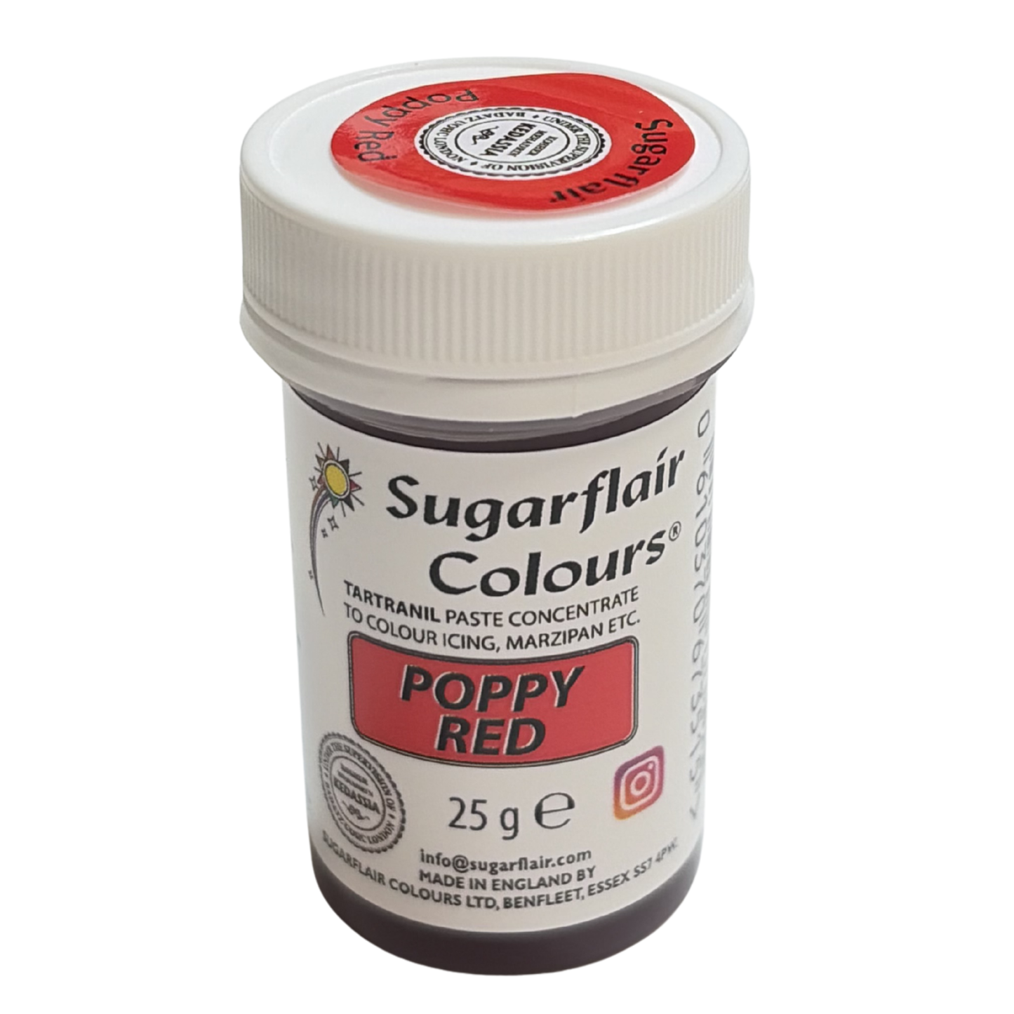 Sugarflair Paste Colours - Tartranil ［Poppy Red ］