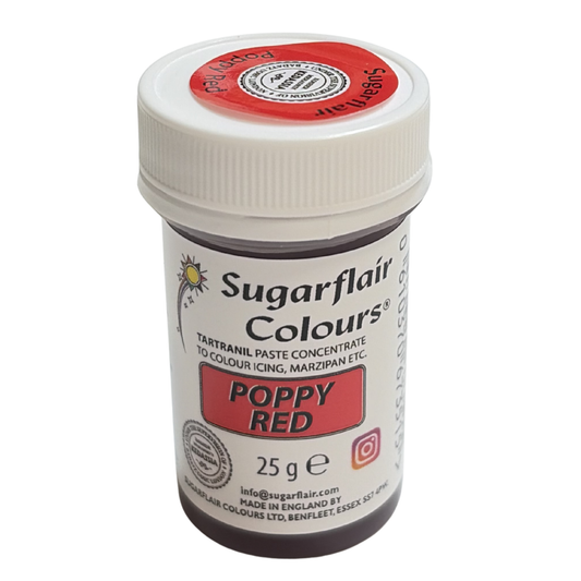 Sugarflair Paste Colours - Tartranil ［Poppy Red ］