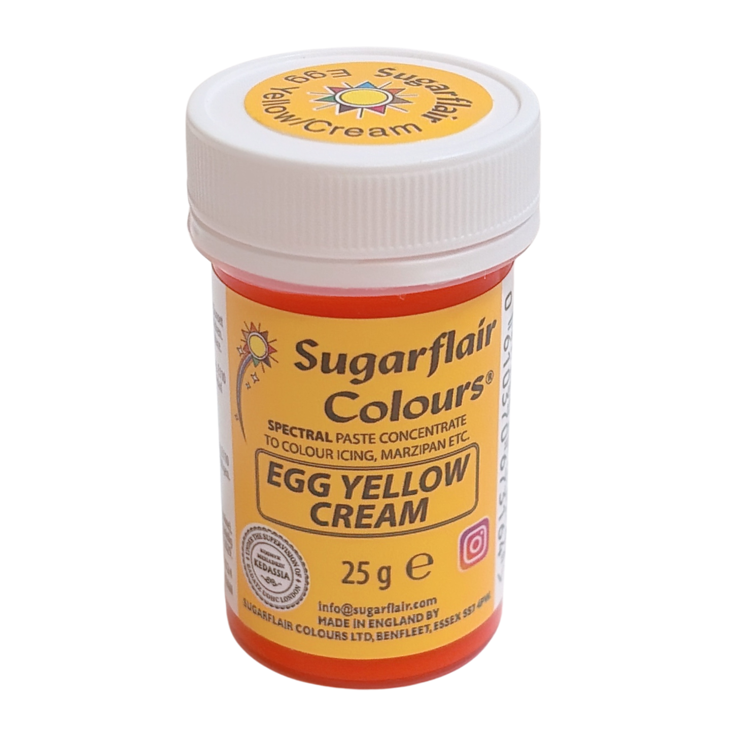 Sugarflair Paste Colours - Spectral ［Egg Yellow Cream］