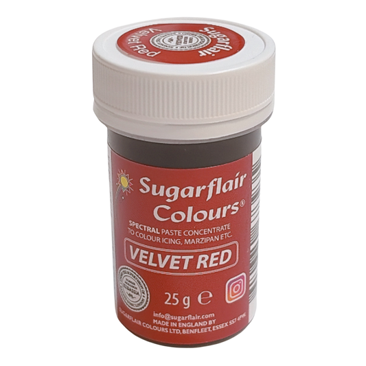 Sugarflair Paste Colours - Spectral ［Velvet Red］