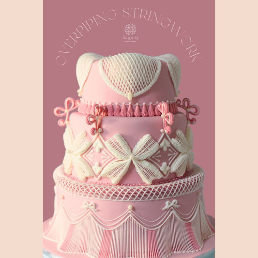 Overpiping Stringwork Cake