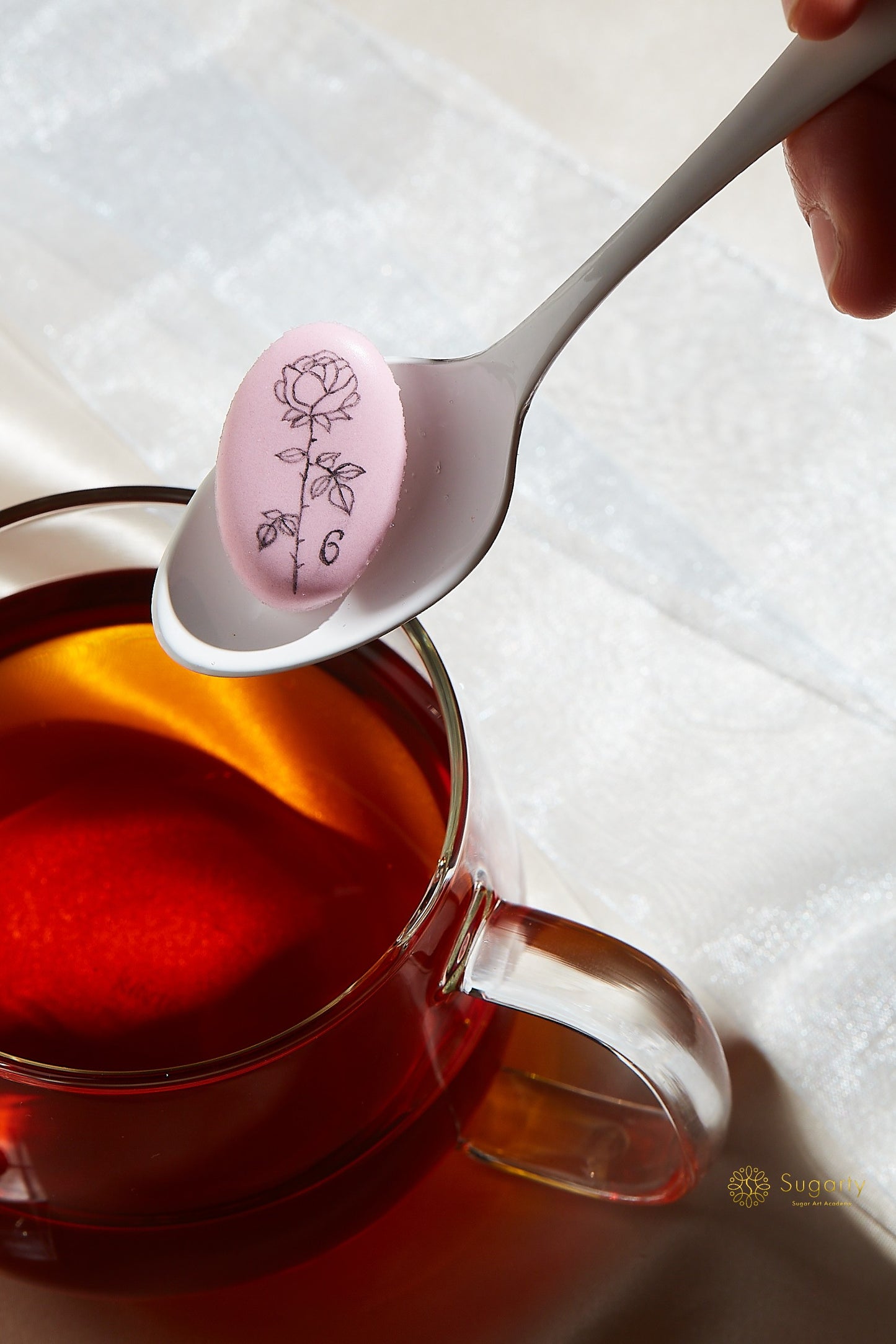 Oval flowers(garnish sugar)